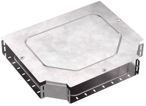 Тройник для лотка горизонтальный с крышкой Промрукав Стандарт 400х100 фото Тройник для лотка горизонтальный с крышкой Промрукав Стандарт 400х100 картинка